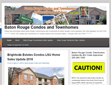 Tablet Screenshot of batonrougecondosandtownhomes.com